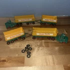 Lot Matchbox King Size K16 Dodge Tractors W Twin Tippers Trailers Lesney Diecast