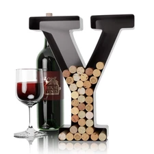 Wine Letter Cork Holder Art Wall Décor ~ Metal Letter Wine Cork Holder Monogr...