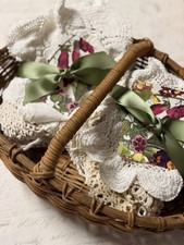 LOVELY Collection Lot of 13 white ivory and ecru vintage doilies SWEET 