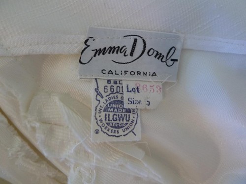 Pristine Emma Domb 60s 70s Winter White Scallop Empire Maxi XS S Union Label - Bild 9 von 12