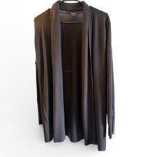 Worth New York Open Front Knit Cardigan Brown