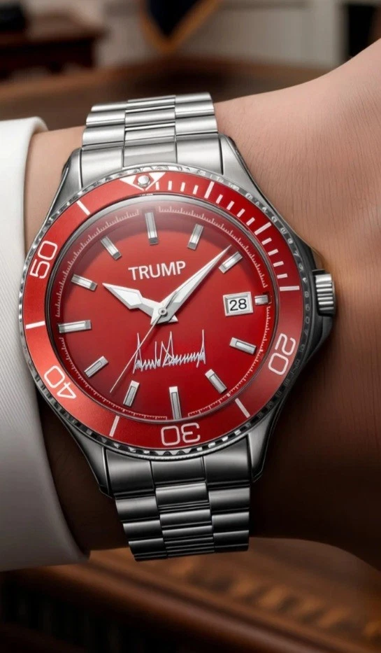 President DONALD TRUMP Victory Watch RED SILVER Fight Fight Fight Serial - Image 2 of 4