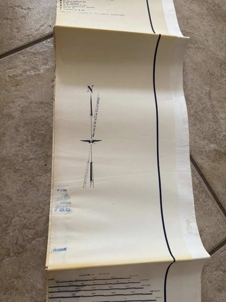Starr County TEXAS South Half Edgar Tobin Aerial Surveys Map Oil Gas Wells - Image 3 of 4