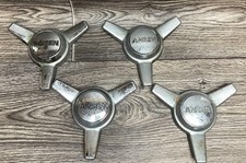 Ansen Wheel Center Caps Set Of 4 Silver 3 Spoke Spinner No-7216 Taiwan Plastic