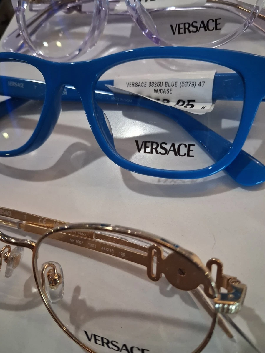 Versace Rimless Eyeglass Frames Blue Medusa Italy Gold Tone Parts Repair Case Versace Rimless Glasses | eBay main image 3