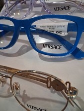3 Pairs-Versace Blue, Gold, And Purple Kids Eyeglass Frames Bundle