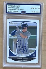 Aaron Judge Signed 2013 Bowman Draft Picks & Prospects Baseball Card PSA RC Auto