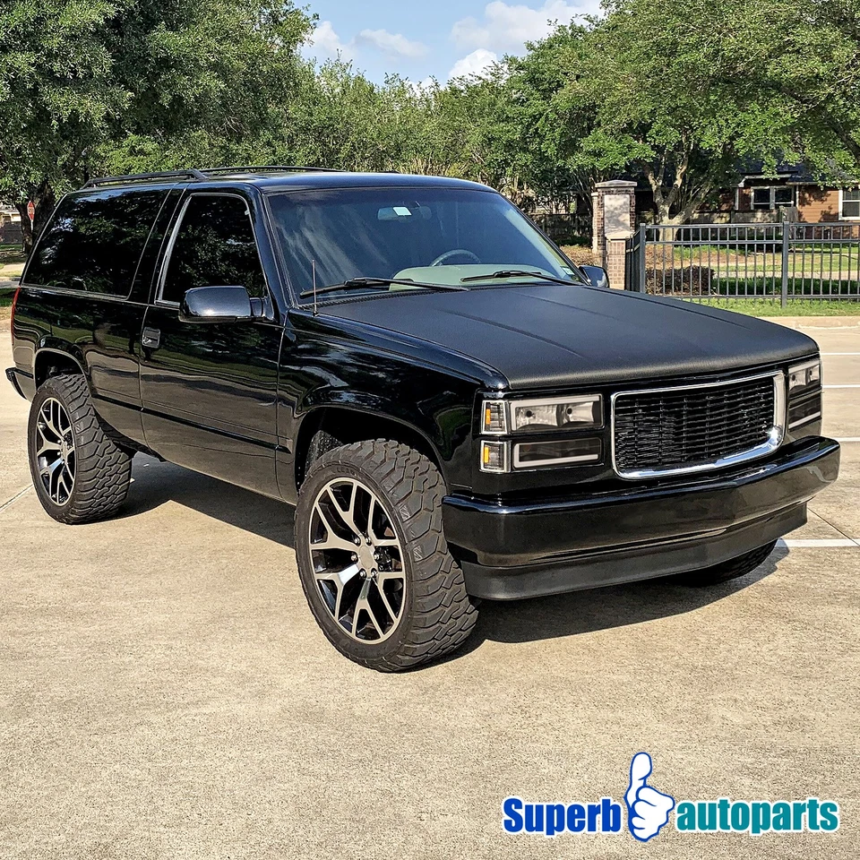 Fit 1994-1998 GMC Yukon Sierra C/K 1500 Headlights+LED Tube Corner Bumper Lamp — 第 4/4 张图片