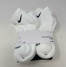 Men's Nike 6-Pack Everyday Plus Cushion Ankle Training Socks, White, Size Medium
