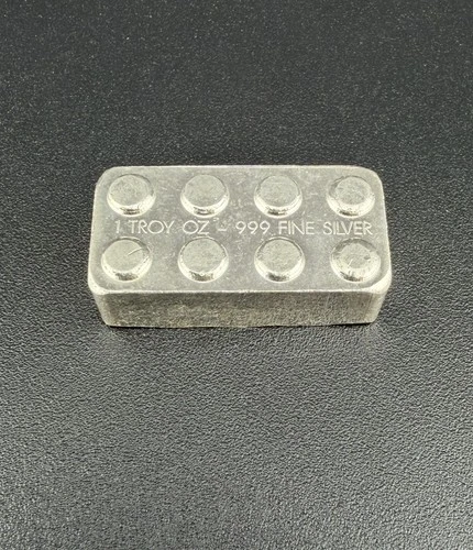 1 oz .999 Monarch Silver Lego Building Brick Block Pure Silver Stackable Bullion