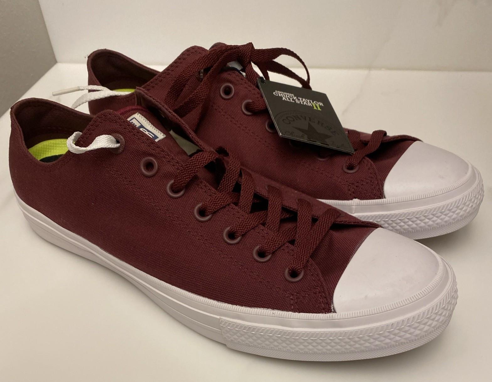 NEW Converse Chuck Taylor II Sneakers Lunarlon Burgundy 150150C Men’s SZ 13 thumbnail 2