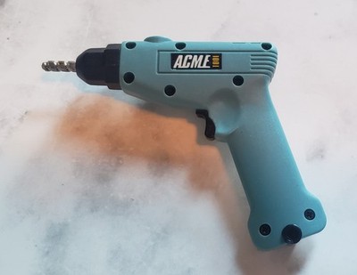 ACME Blue Tool Power Drill Toy 3'' Fridge Refrigerator Magnet 1998 Vintage