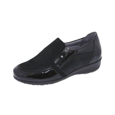 Drew Women's Padua Casual Shoes Black Leather Combo