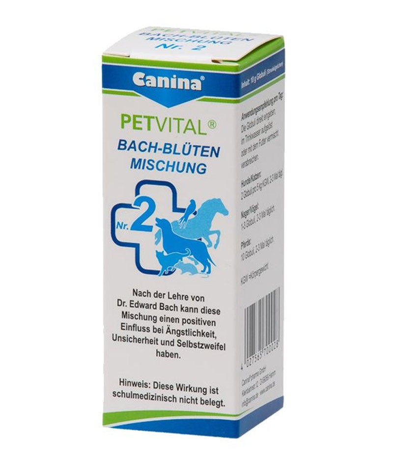 Canina PETVITAL Bachblüten - Nr. 2 Angst Globuli 10 g | Haustiere