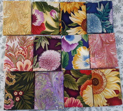 12 Fat Quarters Benartex Flower Show II OOP  all unique