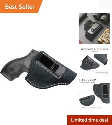 Suede Leather Concealed Carry Holster - Fits Most J Frame Revolvers, Right Hand