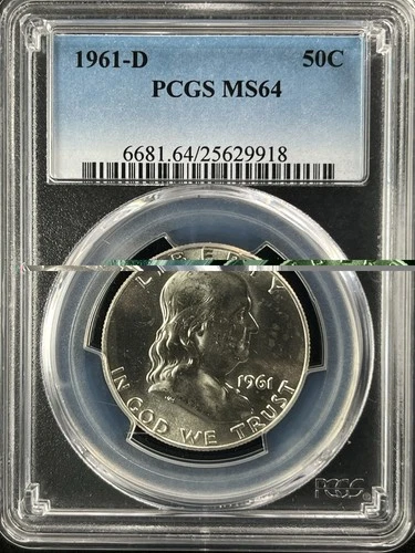 1961-D 50C Franklin Half Dollar  PCGS MS64   25629918