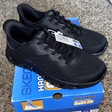 Skechers Men's Hands Free Swift Fit Slip On Memory Foam Shoes Black Size 9