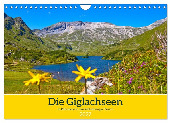 "Calendar 2027 · US Version · The Giglachseen Lakes (Wall Calendar 2027 12\" × 8\""-image