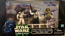 Star Wars Jabba's Skiff Guards Multi-Signed Action Figure Beckett 6 Auto's!