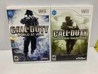 Lot Call of Duty 4 Modern Warfare & World at War Nintendo Wii Perfect Disks CIB