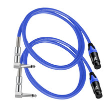 XLR Female to 1/4 TS Right Angle,1/4 TS Right Angle to XLR Female Micphone Cable