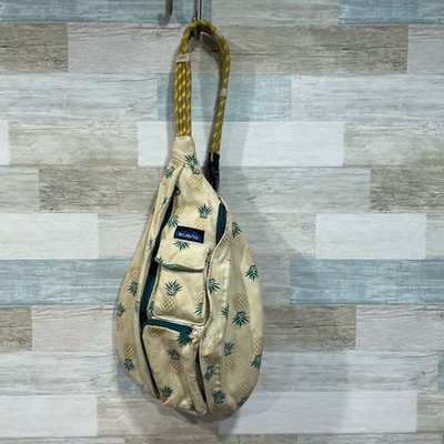 Kavu Rope Sling Bag Pineapple Tan Natural Cotton Canvas Unisex 