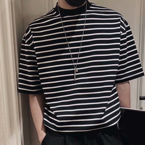 Herren Freizeit Kurzarm T-Shirt mit trendigen Streifen für den Alltag - Picture 10 of 57