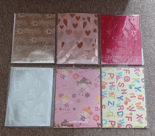 Gift Wrapping Paper - Hallmark - Mixed Occasions - Flat Sheets - Bundle of 6 - Picture 3 of 9