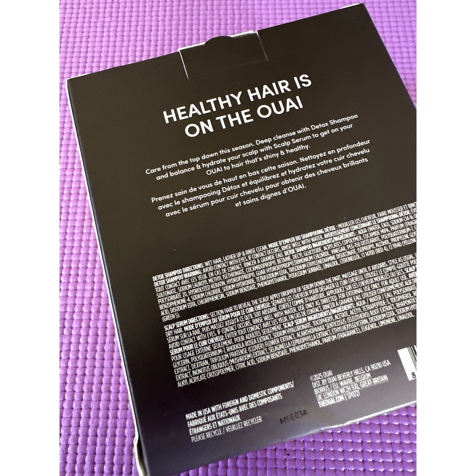 OUAI Hair Set DETOX SHAMPOO full size & SCALP SERUM NEW