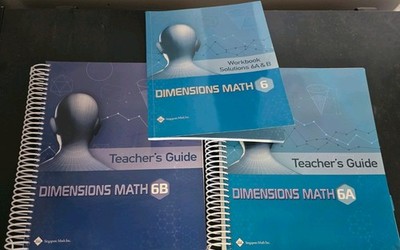 Dimensions Math 6A & 6B TEACHER'S guide & Workbook Solutions
