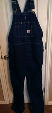 Men's Roundhouse Classic Denim Overalls Dark Wash Size 40x34