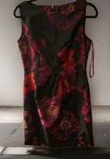 Tahari Arthur S. Levine Petite Womens 6P Black Dress Sheath Cap Sleeve