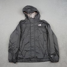 The North Face Jacket Boys Large 14/16 Black HyVent Hooded Waterproof Rain Shell