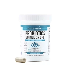 Probiotics 60 Billion CFU - 17 Strains + Organic Prebiotics - Immune, Digesti...