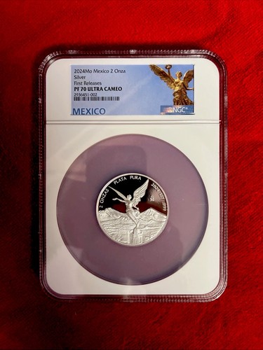 2024 Mexico 2 Onza Silver Libertad Proof NGC PF70UC FR Mexico 🇲🇽 Label