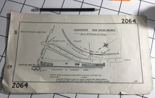 1926 Gloucester New Docks Branch - LMS Railway Track Plan Map Hempsted