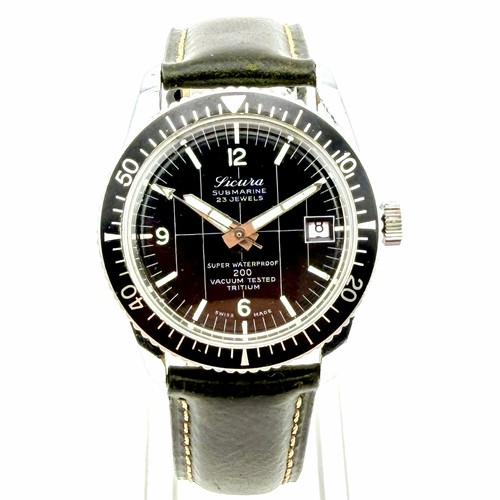 SICURA SUBMARINE DIVERS WATCH MECHANICAL 36MM - MANUAL WIND 23 JEWELS
