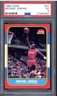 1986 Fleer #57 Michael Jordan Rookie PSA 3 Vintage HOF RC Basketball Card (0583)