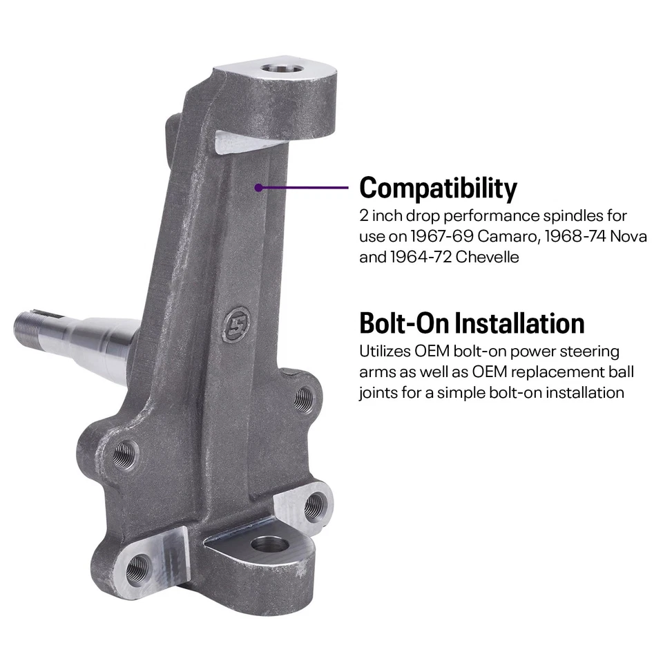 Husillos de rendimiento G-Comp de 2 pulgadas para GM A/F/X-Body Muscle Cars Foto 2 de 4