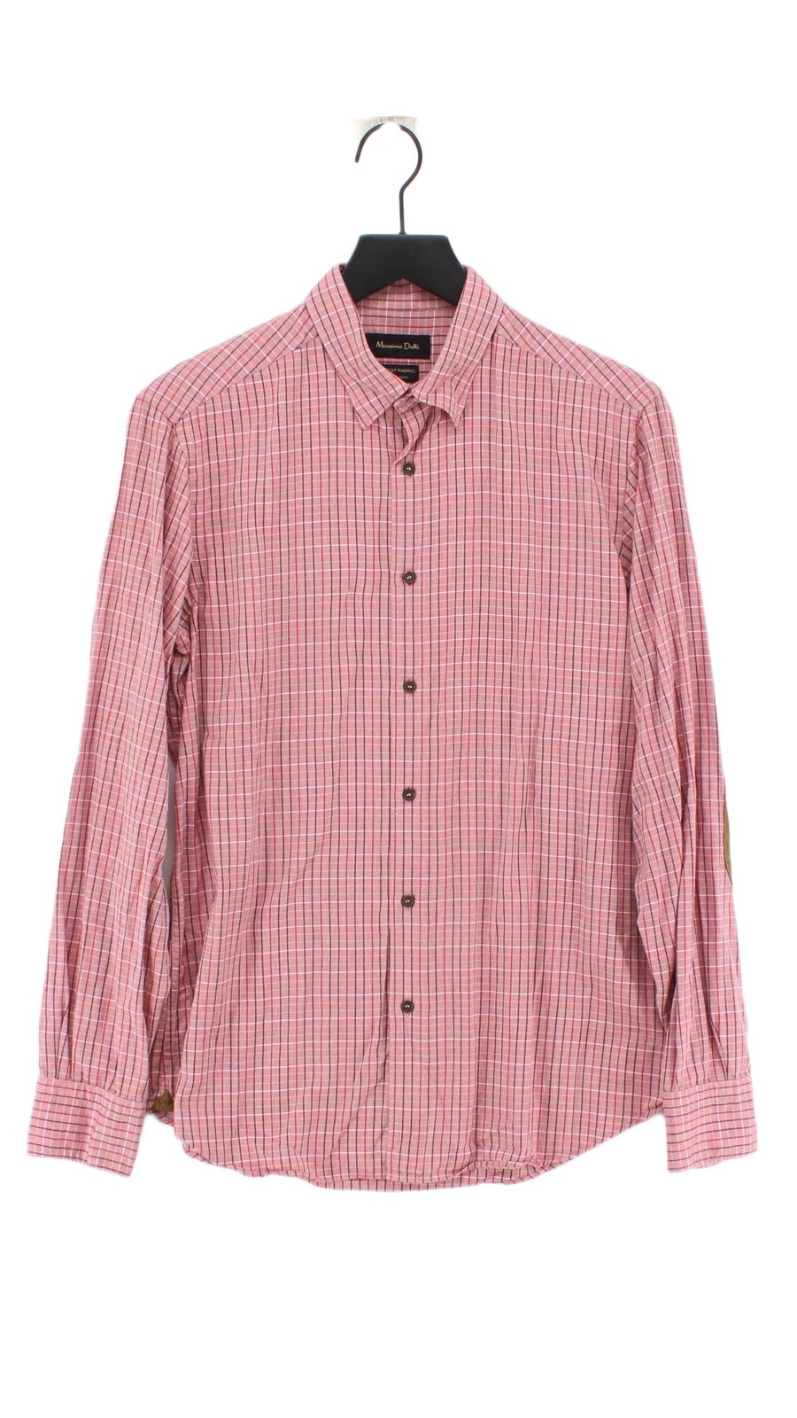 Camicia uomo Massimo Dutti M rossa a quadri 100% altra basic