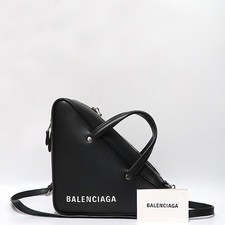Balenciaga Triangle 2-Way Black Leather Duffel  Shoulder Bag - Unisex