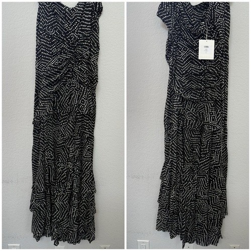 Diane von Furstenberg Patricia Halter Mesh Dress Black Bakit Dot Size Small - Picture 4 of 4