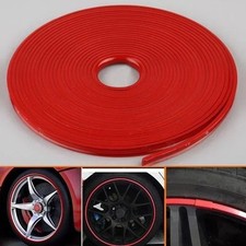 Wheel Rim Edge Protector Strip 8M Red Rubber Guard Tape