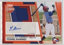 2022 Panini Elite Extra Edition Orange 117/149 Yosmel Ramirez #DMS-YR Auto 0l2