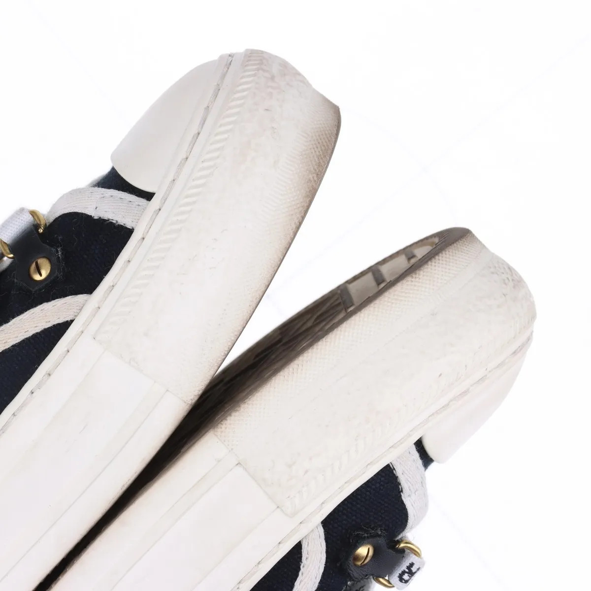 Christian Dior WALK'N'DIOR Canvas & Leather Sneakers 36 Ladies' navy x ivory DC0 thumbnail 13