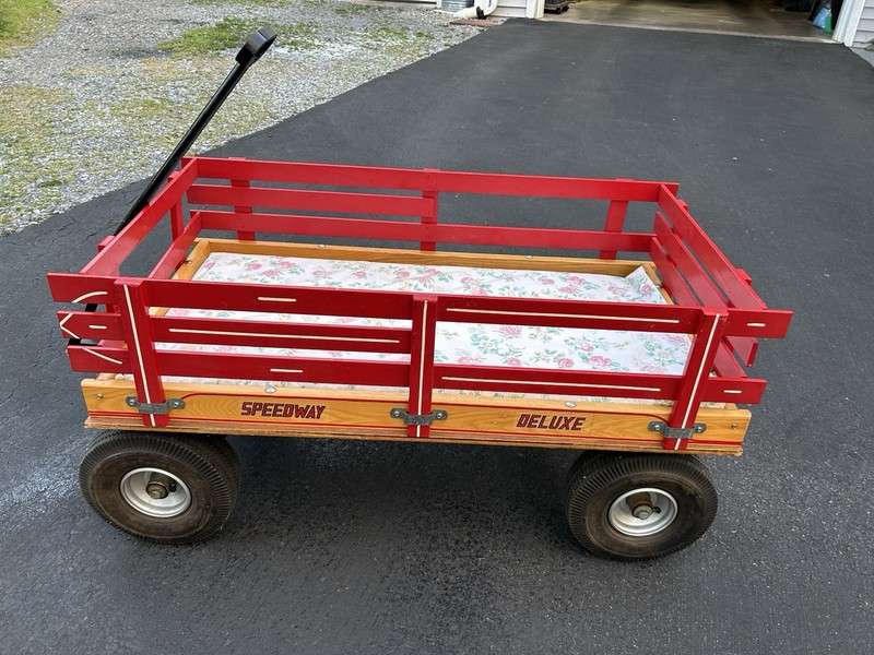 Amish Made Wooden wagon Big Tires