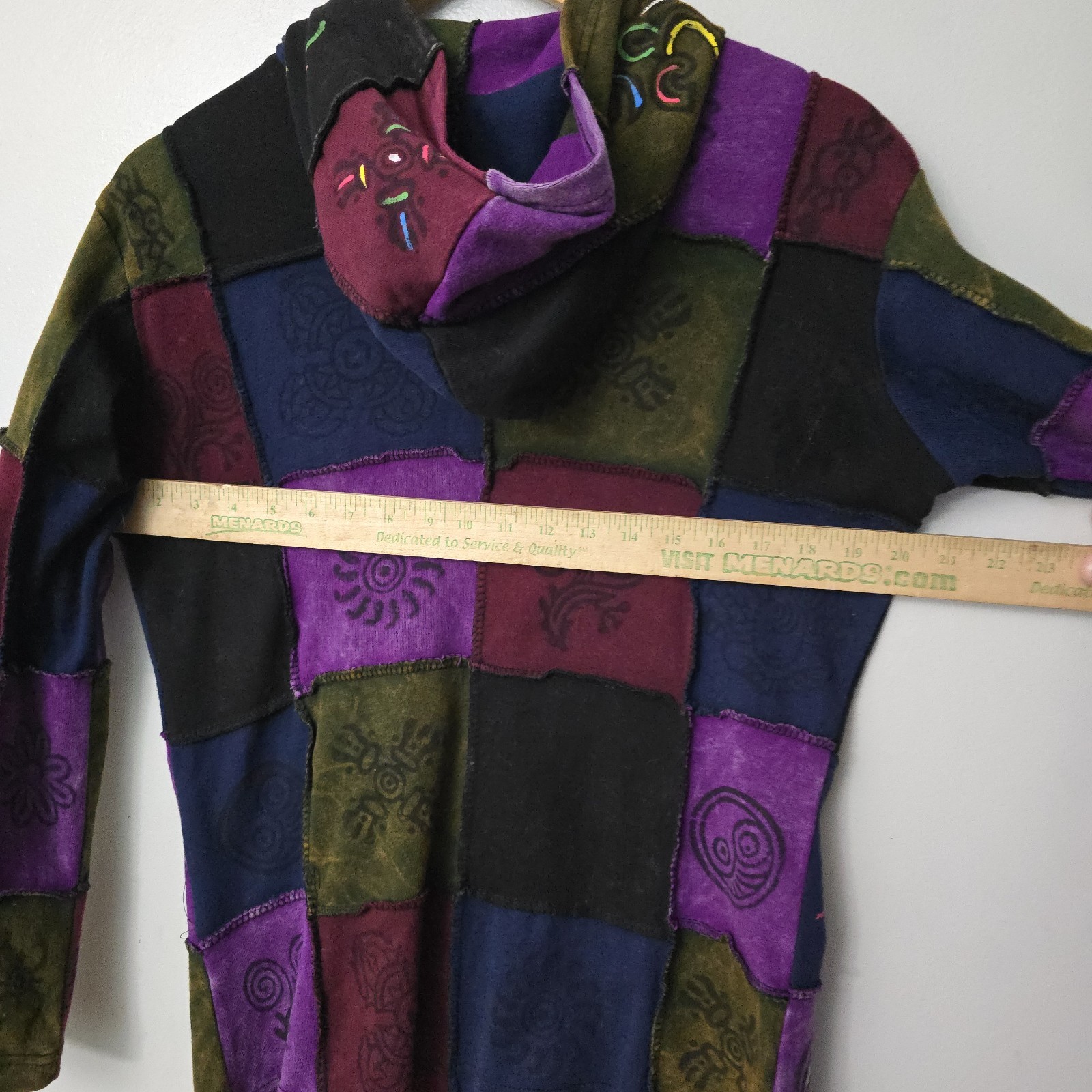 Greater Good Network Patchwork Zip Up Hoodie Wome… - image 6