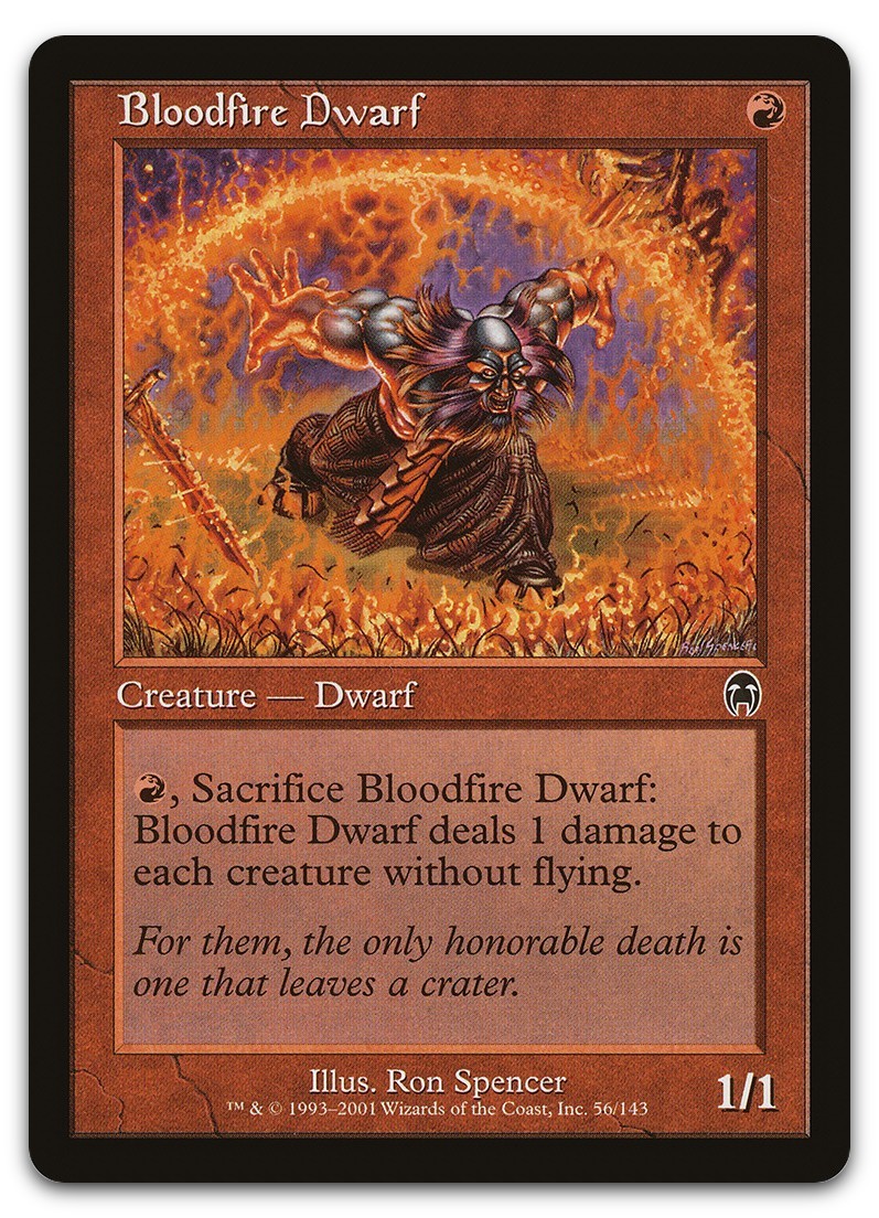 Bloodfire Dwarf #56 (NM) Apocalypse APC Magic MTG