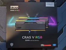 64GB 2x32GB 6000 CL30 KLEVV CRAS v RGB DDR5 Desktop Gaming RAM